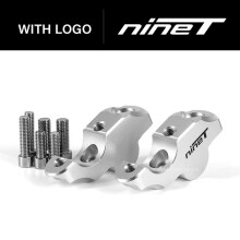 (Silver - with LOGO) Motorcycle Handlebar Riser For Bmw R Ninr T Ninet Rninet Rnine T Pure