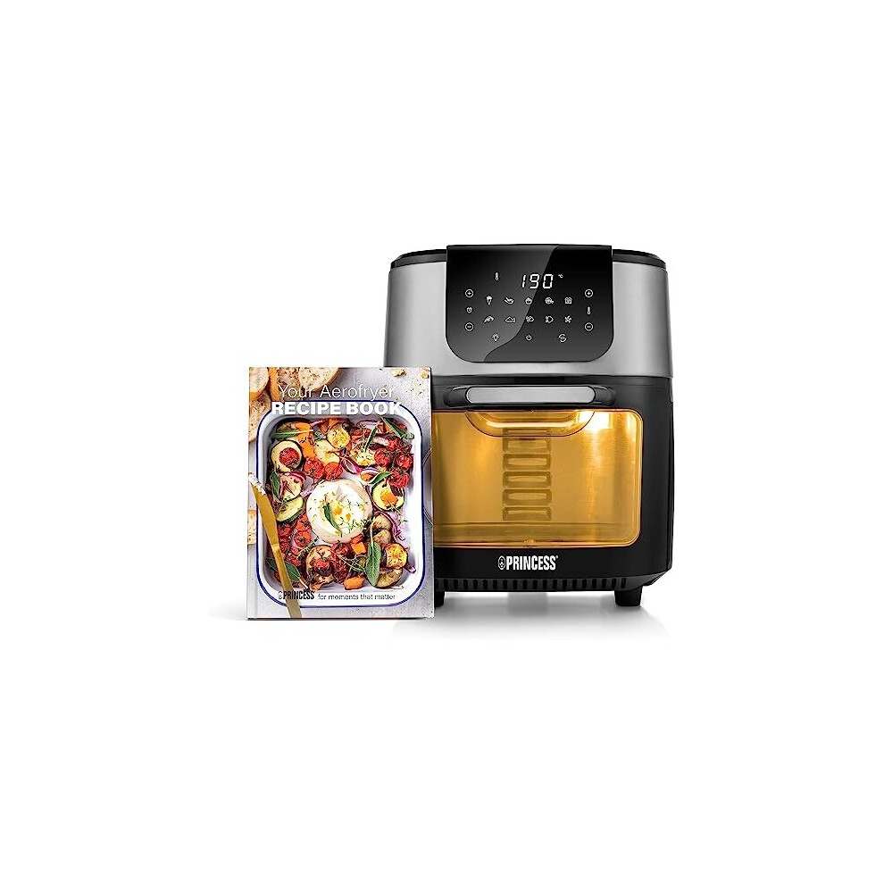 Princess 2-in-1 Air fryer Oven DeLuxe - 62.2% less energy use- 11 L capacity -1800W -65-200Â°C - 10 programmes - Incl. rotating basket - Rotating spit