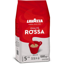 Lavazza, Qualità Rossa, Coffee Beans, with Aromatic Notes of Chocolate and Dried Fruit, Arabica and Robusta, Intensity 5/10, Medium Roasting, 1 Kg