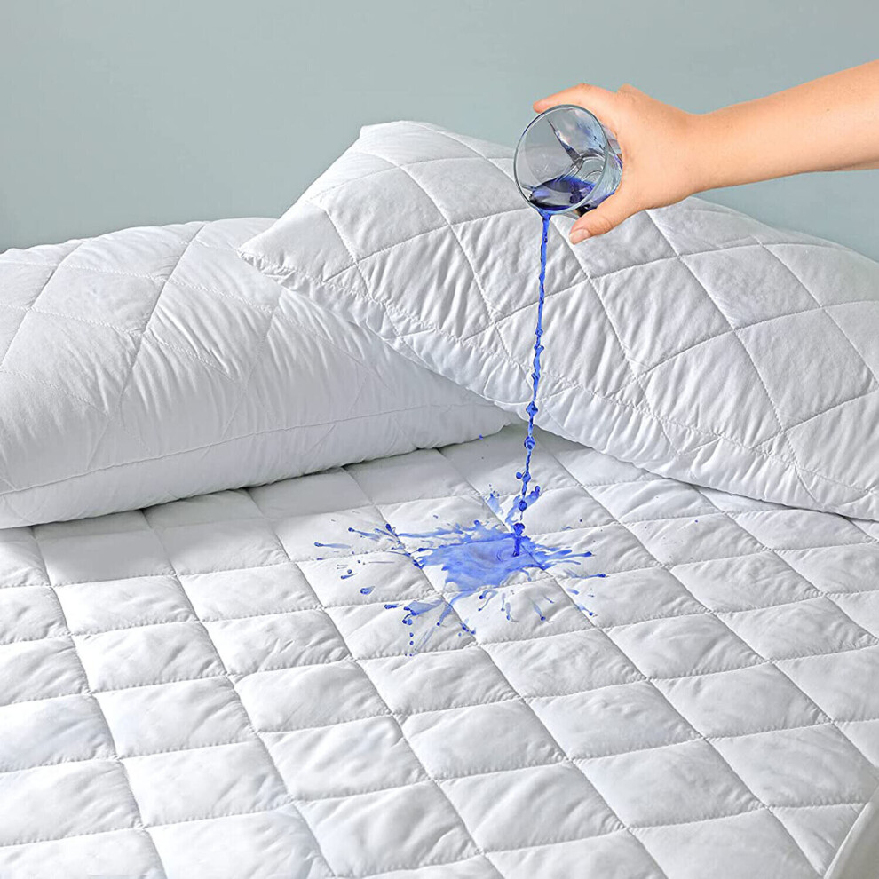 (King) Extra Deep Quilted Mattress Bed Protector Topper