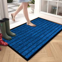 (50x80 cm, Blue) Rubber Door Mats Non-Slip Dirt Trapper Heavy Duty