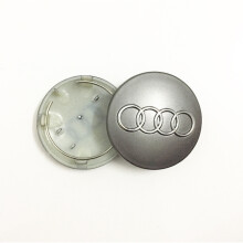 4pcs 68mm Grey Wheel Center Caps Hubcaps Rim Hub Caps Badge for Audi