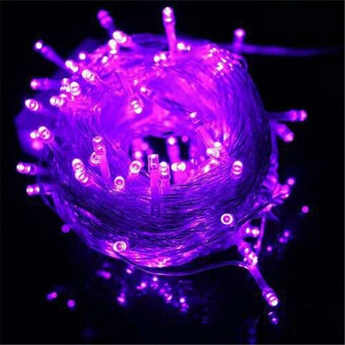 (Purple) String 100leds 10m Fairy Lights Christmas Tree Light Xmas Party Wedding Lamp Eu