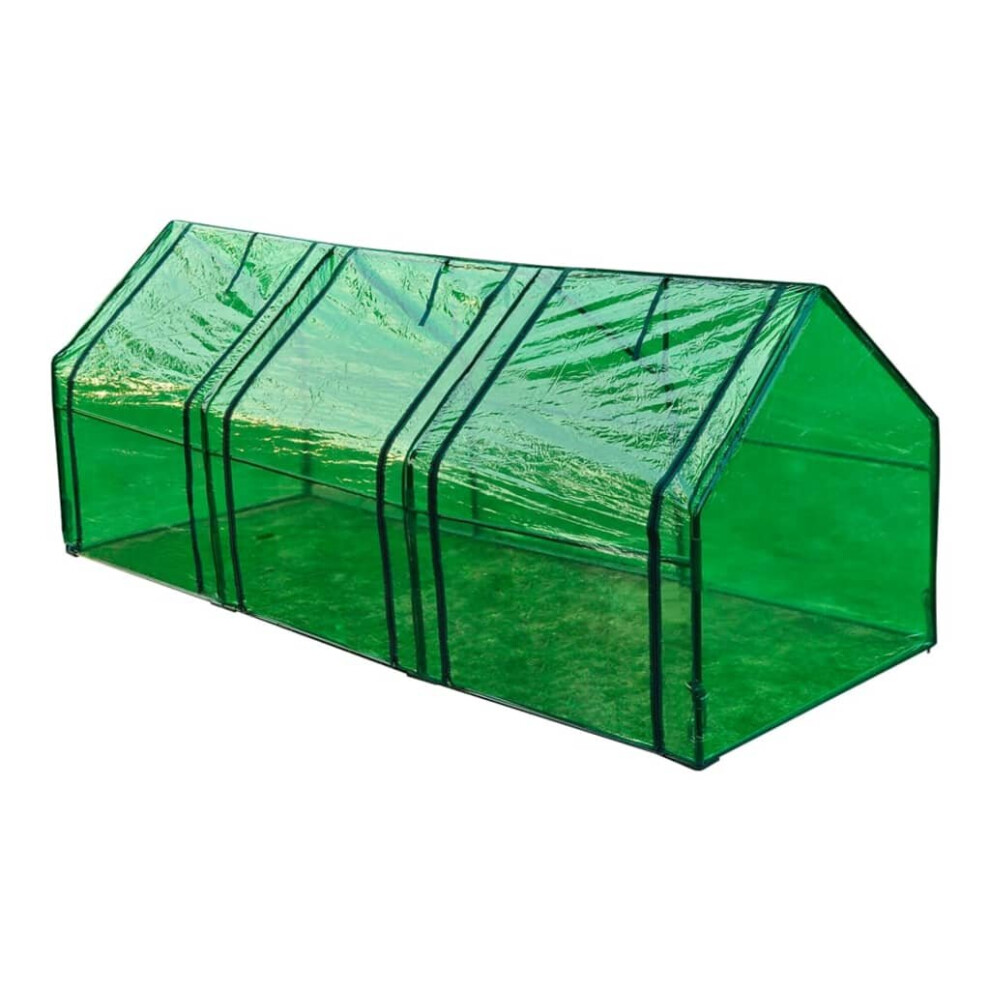 Garden Greenhouse PVC Cover Walk in Green Shade Plant Hot House Storage 0.9x2.4m