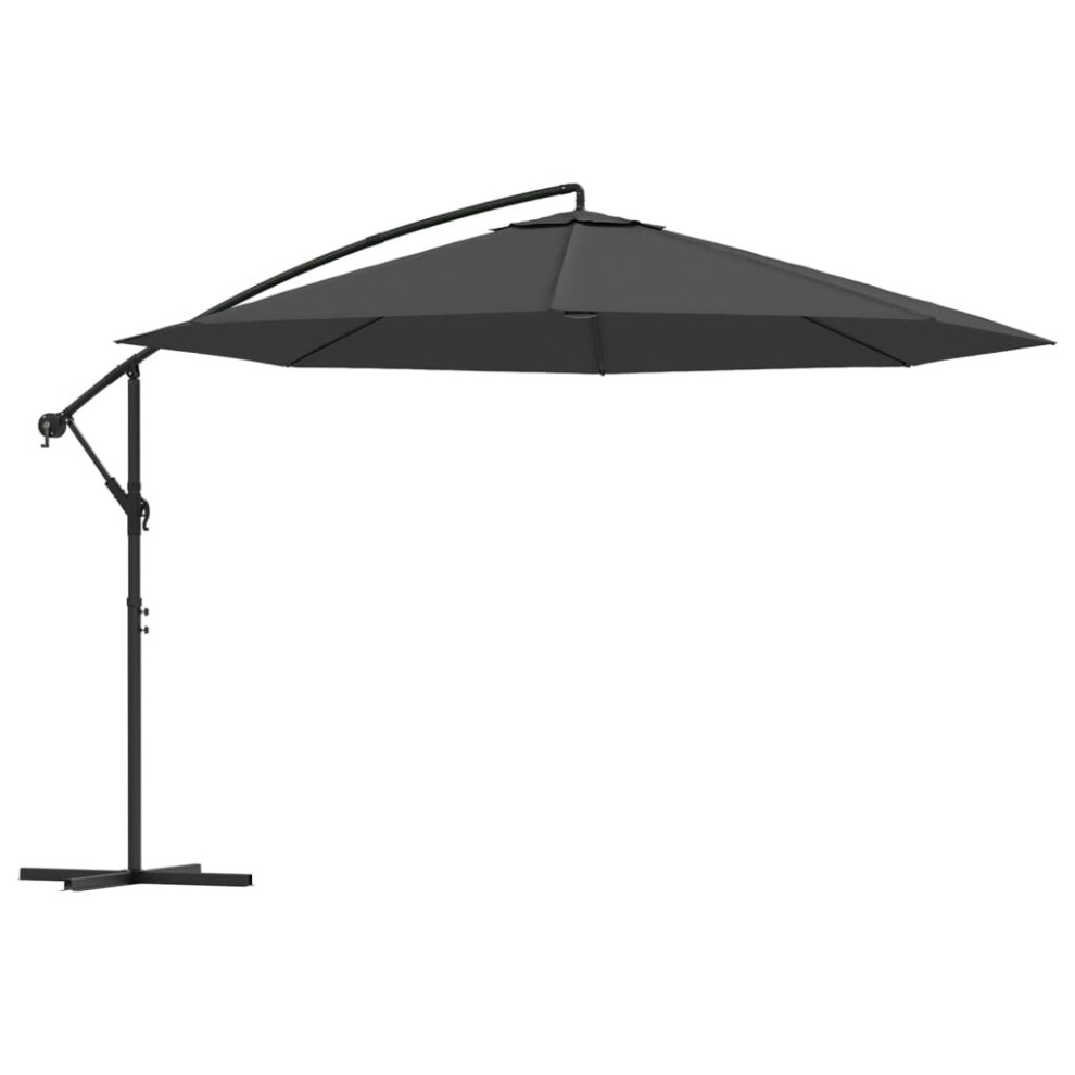 vidaXL Cantilever Umbrella with Aluminium Pole 350cm Anthracite Patio Parasol