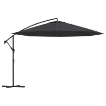 vidaXL Cantilever Garden Parasol with Aluminium Pole Outdoor Umbrella Black