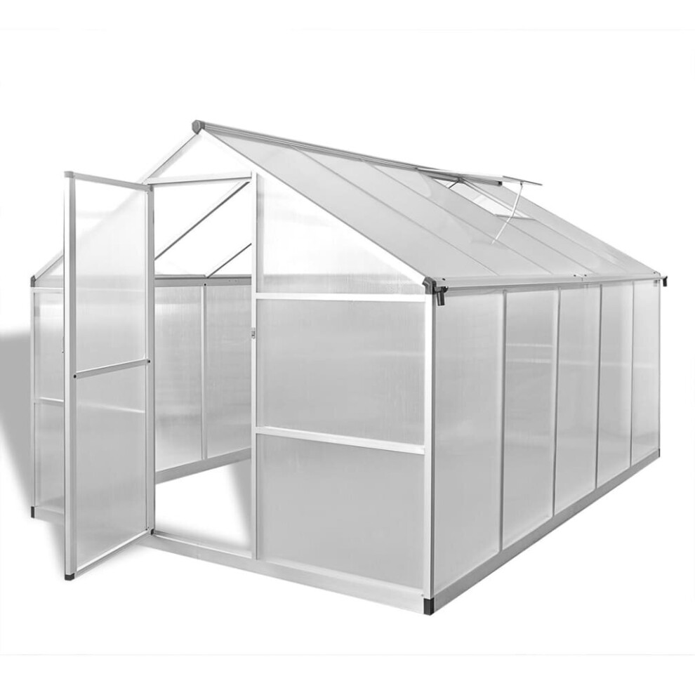 Vidaxl Reinforced Aluminium Greenhouse With Base Frame 7.55 M2