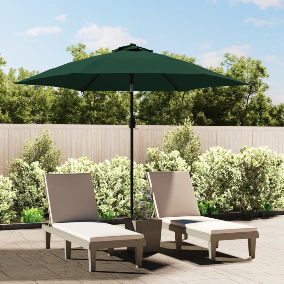 vidaXL Garden Parasol Sunshade Outdoor Umbrella Patio Canopy Green Steel Pole