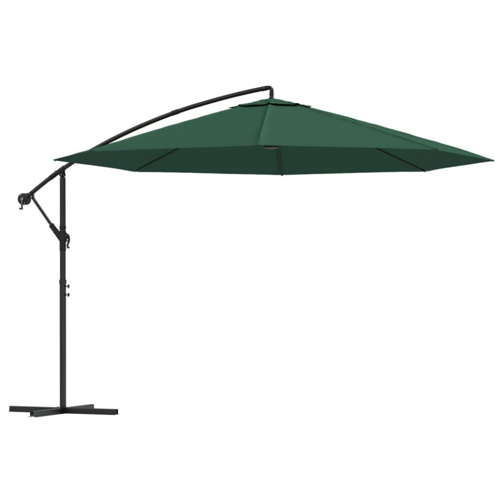 vidaXL Cantilever Garden Parasol Sunshade Outdoor Umbrella Patio Canopy Green