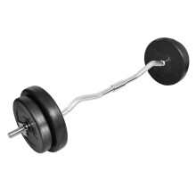 vidaXL Curl Bar with Weights 30kg Dumbbell Weight Plates Bar Workout Fitness