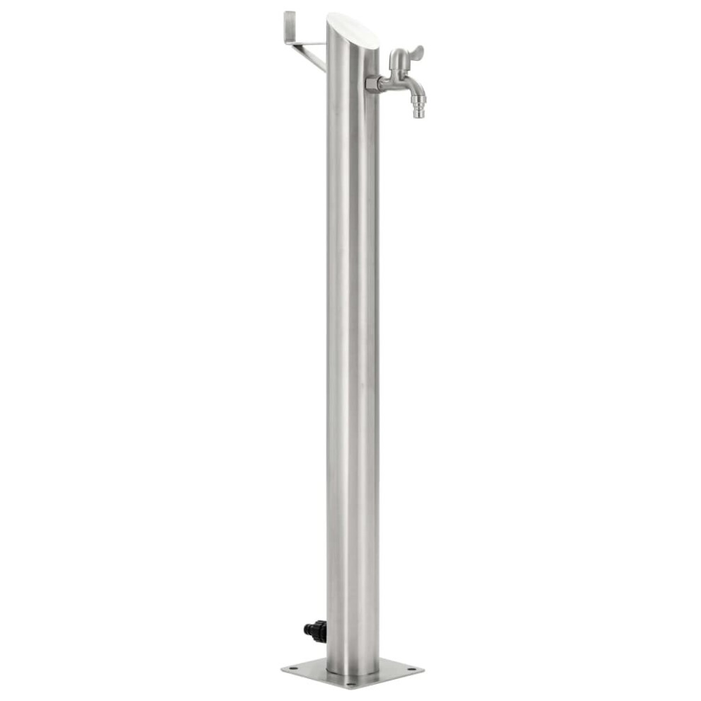 vidaXL Garden Water Column - Stainless Steel - Round - 95cm - Silver - Image 2