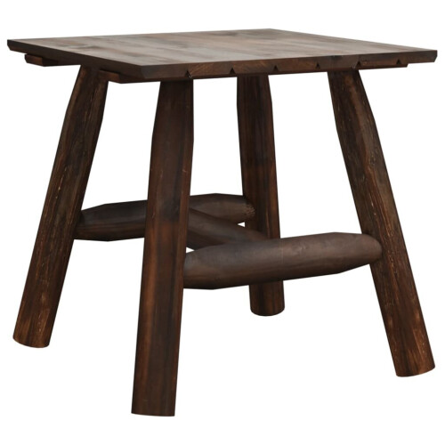 VidaXL (dark brown, square table) vidaXL Side Table End Table Wooden Sofa Couch Coffee Table Solid Wood Spruce 2