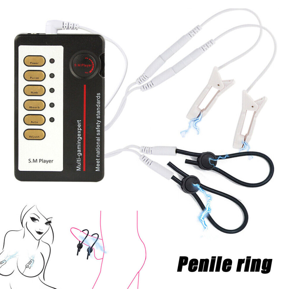 Electric Shock Vibrating Breast Clamps Nipple Clip Penis Vibrator Enhancer  for Women Men Couples Sex Toys on OnBuy