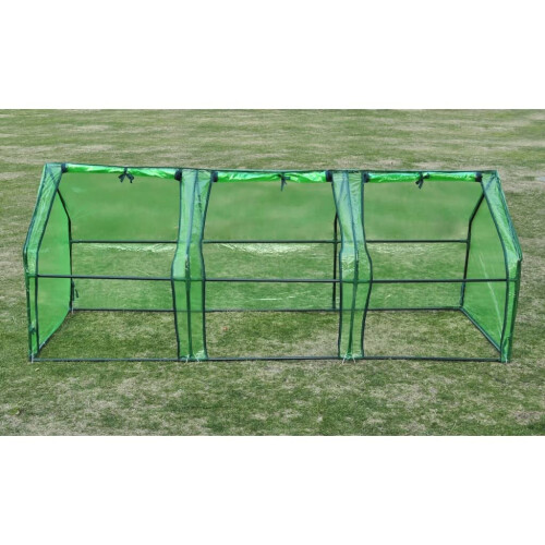 VidaXL Garden Greenhouse PVC Cover Walk in Green Shade Plant Hot House Storage 0.9x2.4m 2