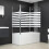 VidaXL vidaXL Bath Enclosure 68cm Tempered Glass Stripe Bathroom Shower Screen Panel 7