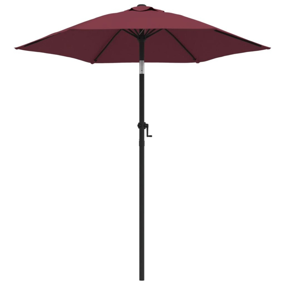 Vidaxl Garden Parasol Sunshade Outdoor Umbrella Canopy Aluminium Burgundy