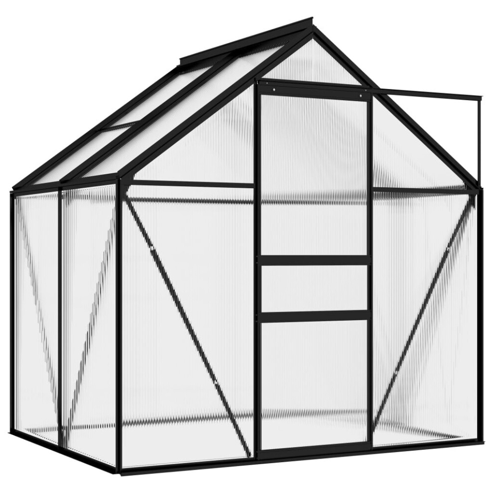 vidaXL Greenhouse Anthracite Aluminium 2.47 mÂ² Garden Shed Tomato Hothouse