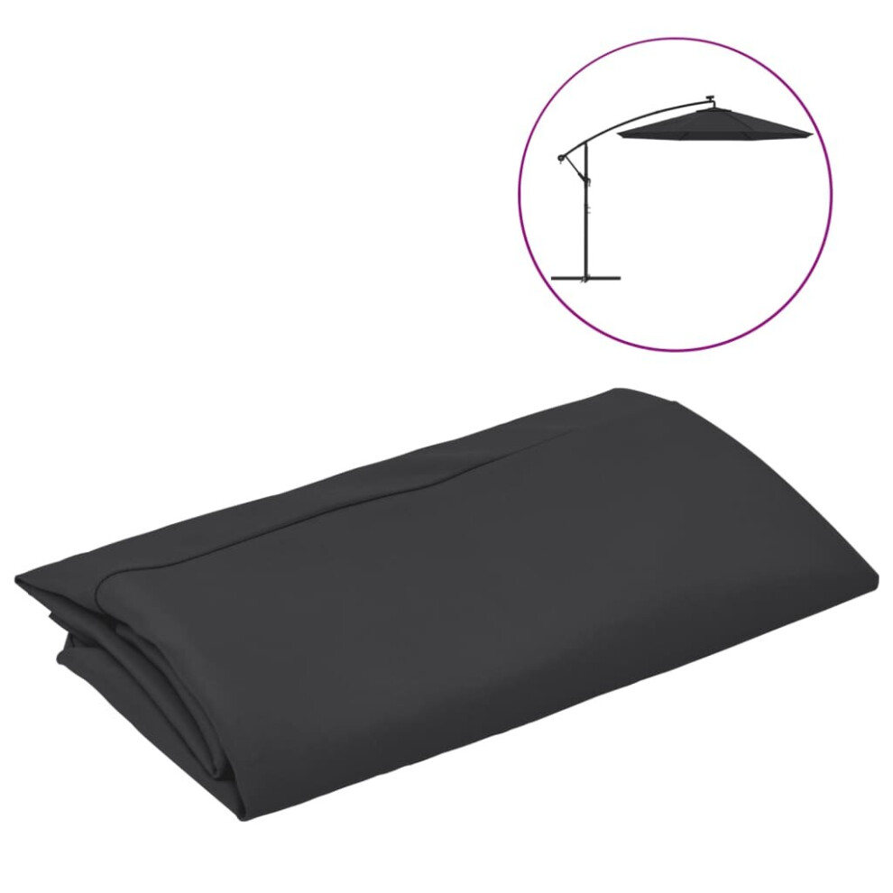 Vidaxl Replacement Fabric For Cantilever Umbrella Black Sunshade Garden Patio