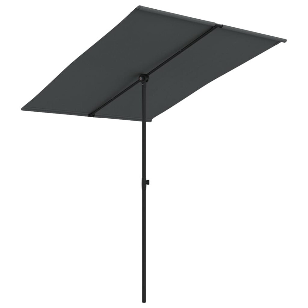 vidaXL Outdoor Parasol with Aluminium Pole 2m Anthracite Garden Patio Umbrella