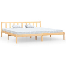 vidaXL Solid Pine Wood Bed Frame 180x200 cm – Super King Size 810097