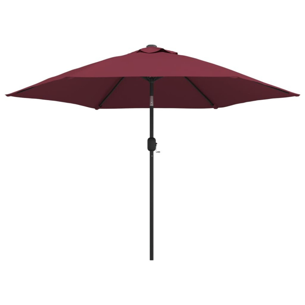 Vidaxl Garden Parasol With Metal Pole Sunshade Outdoor Umbrella Bordeaux Red