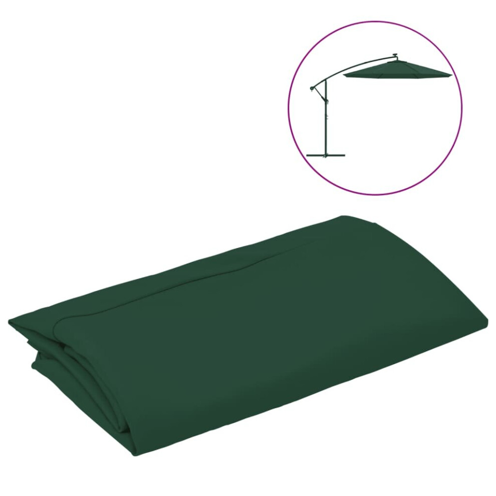 vidaXL Replacement Fabric for Cantilever Umbrella Green Sunshade Garden Patio