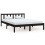 VidaXL vidaXL Bed Frame Bed Base Platform Bed Black Solid Wood Pine 135x190 cm Double 1