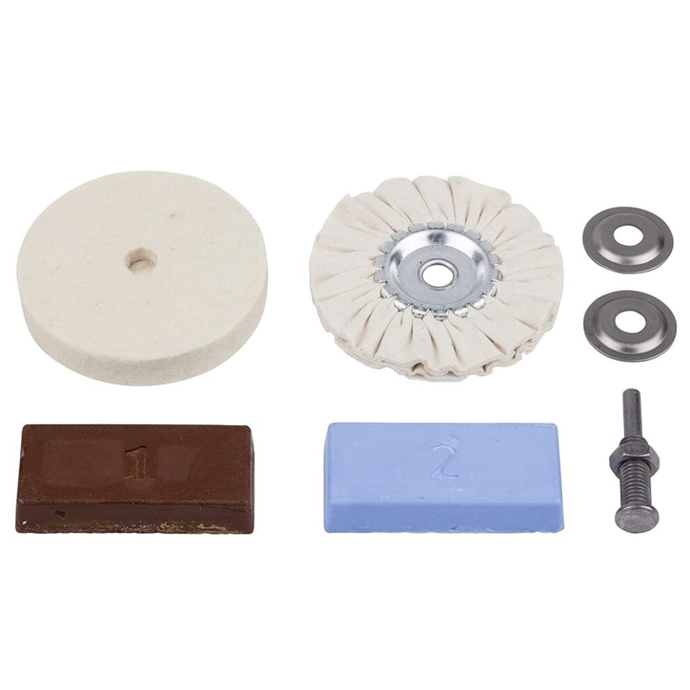 wolfcraft Hobby Polishing Set 7 Piece Polisher Buffing Wheel Hand Tool 2178000