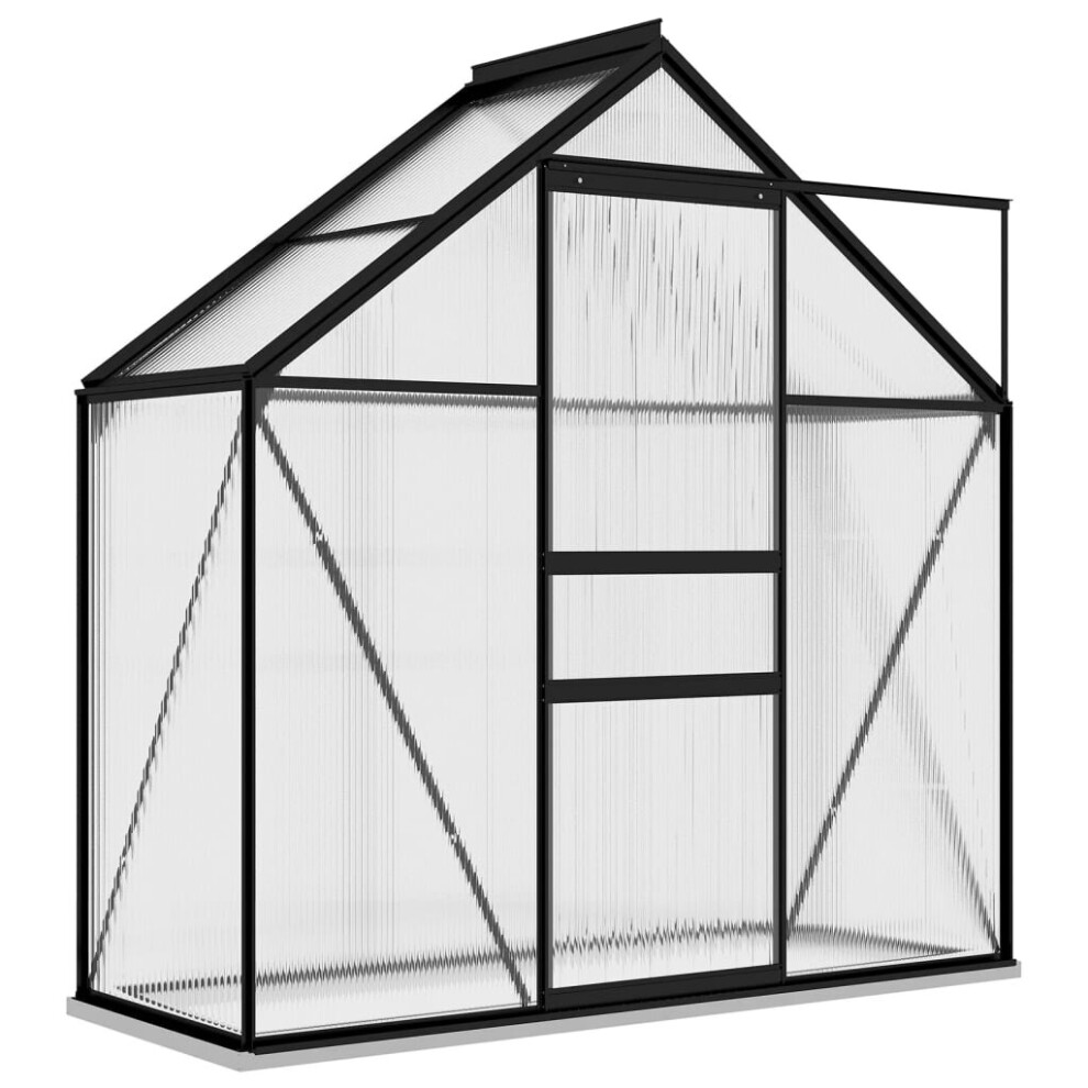 vidaXL Greenhouse Anthracite Aluminium Plant Grow Nursery Protection House