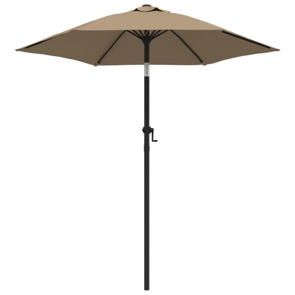 Vidaxl Garden Parasol Sunshade Outdoor Umbrella Patio Canopy Taupe Aluminium