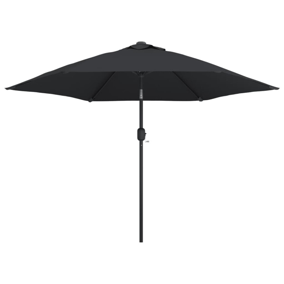 vidaXL Outdoor Parasol with Metal Pole 300cm Black Garden Umbrella Sunshade