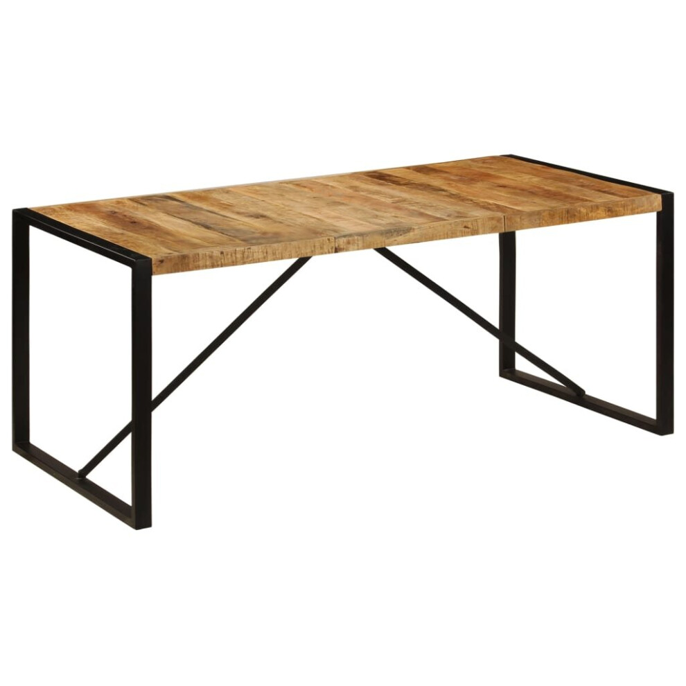 vidaXL Solid Rough Mango Wood Dining Table 180cm Unique Home Kitchen Furniture