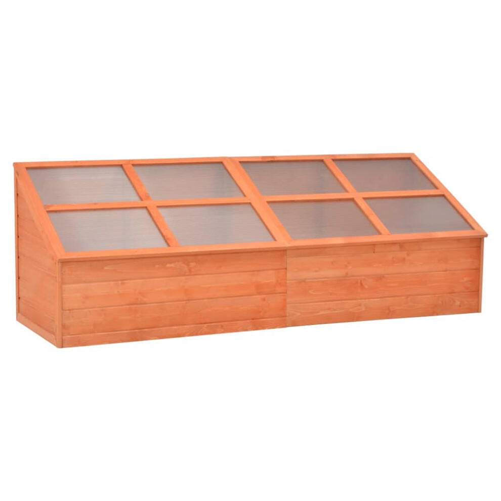 Vidaxl Greenhouse Wood 180X57x62cm Outdoor Plant House Garden Building Tunnel