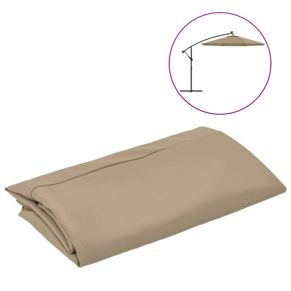 vidaXL Replacement Fabric for Cantilever Umbrella Taupe Sunshade Garden Patio