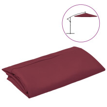 vidaXL Replacement Fabric for Cantilever Umbrella Bordeaux Sunshade Garden