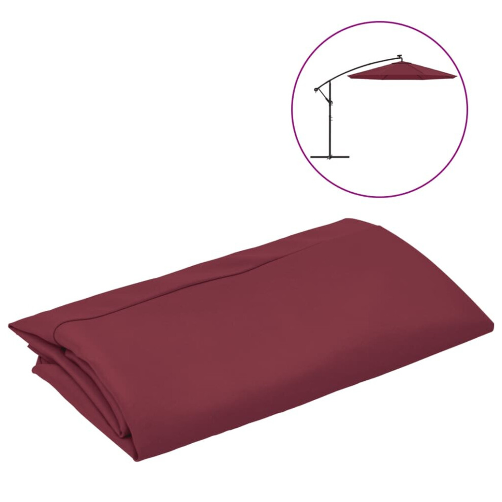 vidaXL Replacement Fabric For Cantilever Umbrella Bordeaux Sunshade Garden