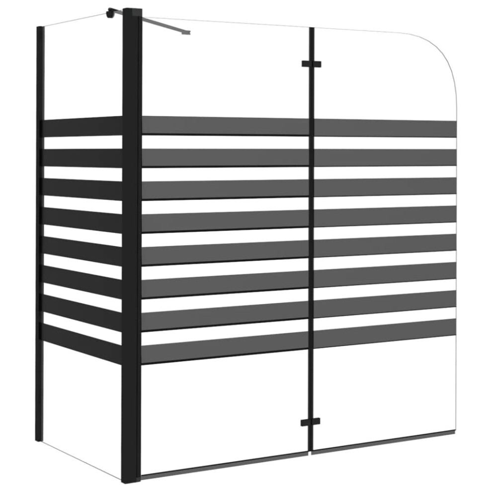 Vidaxl Stripe Bath Enclosure Tempered Glass Shower Enclosure Bathroom Screen