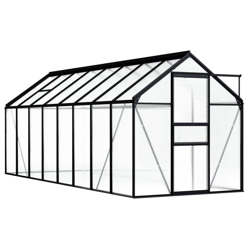 vidaXL Greenhouse Anthracite Aluminium 9.31mÂ² Conservatory Garden Plant House