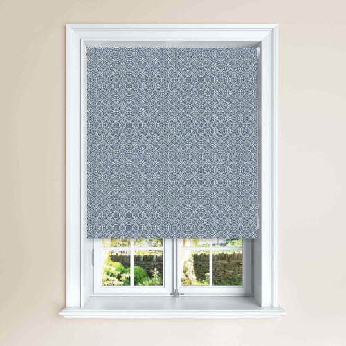 (Taupe, 60 cm Width x 140 cm Drop) Moroccan Tile Print Blackout Roller Blinds Windows