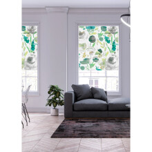 (150 cm Width x 160 cm Drop, Spring) Lister Cartwright Floral Blackout Roller Blinds Beautiful Printed Designs Easy Fit Child Safety Cut To Size Fixing Inc
