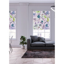 (180 cm Width x 160 cm Drop, Winter) Lister Cartwright Floral Blackout Roller Blinds Beautiful Printed Designs Easy Fit Child Safety Cut To Size Fixing Inc