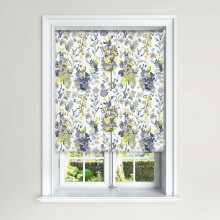 (120 cm Width x 140 cm Drop, Kew Olive) Floral Blackout Roller Blind Olivia Bard Kew Design Easy Fit Child Safety Blind
