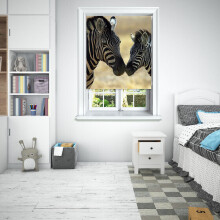 (120 cm Width x 140 cm Drop, Zebras) Lister Cartwright Photographic Blackout Roller Blinds Easy to Fit All Fixing Included Beautiful Design Roller Blinds