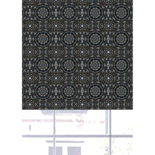 (120 cm Width x 140 cm Drop, Black) Olivia Bard Jaipur Indian Design Blackout Roller Blinds Windows Child Safety