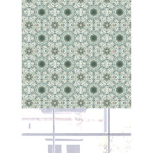 (180 cm Width x 140 cm Drop, Green) Olivia Bard Jaipur Indian Design Blackout Roller Blinds Windows Child Safety