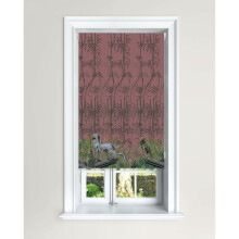 (90 cm Width x 140 cm Drop, Pink) Heron Chinoiserie Bamboo Pink & Teal Blackout Roller Blinds