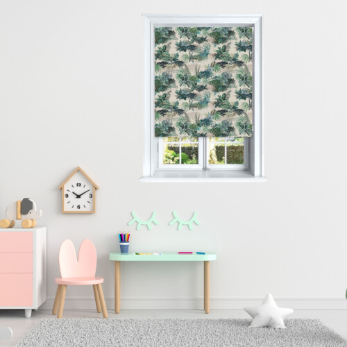 (Mokingbird, 60 cm Width x 140 cm Drop) Jungle Design Blackout Roller Blinds Windows 1