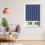 (Midnight, 90 cm Width x 140 cm Drop) Beanstalk Leaf Design Blackout Roller Windows Blinds 2