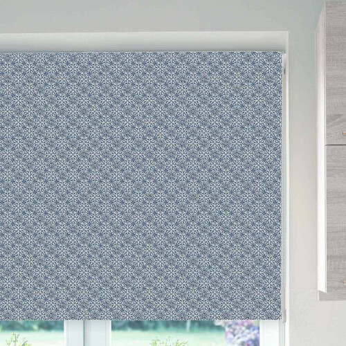 (Taupe, 60 cm Width x 140 cm Drop) Moroccan Tile Print Blackout Roller Blinds Windows 2