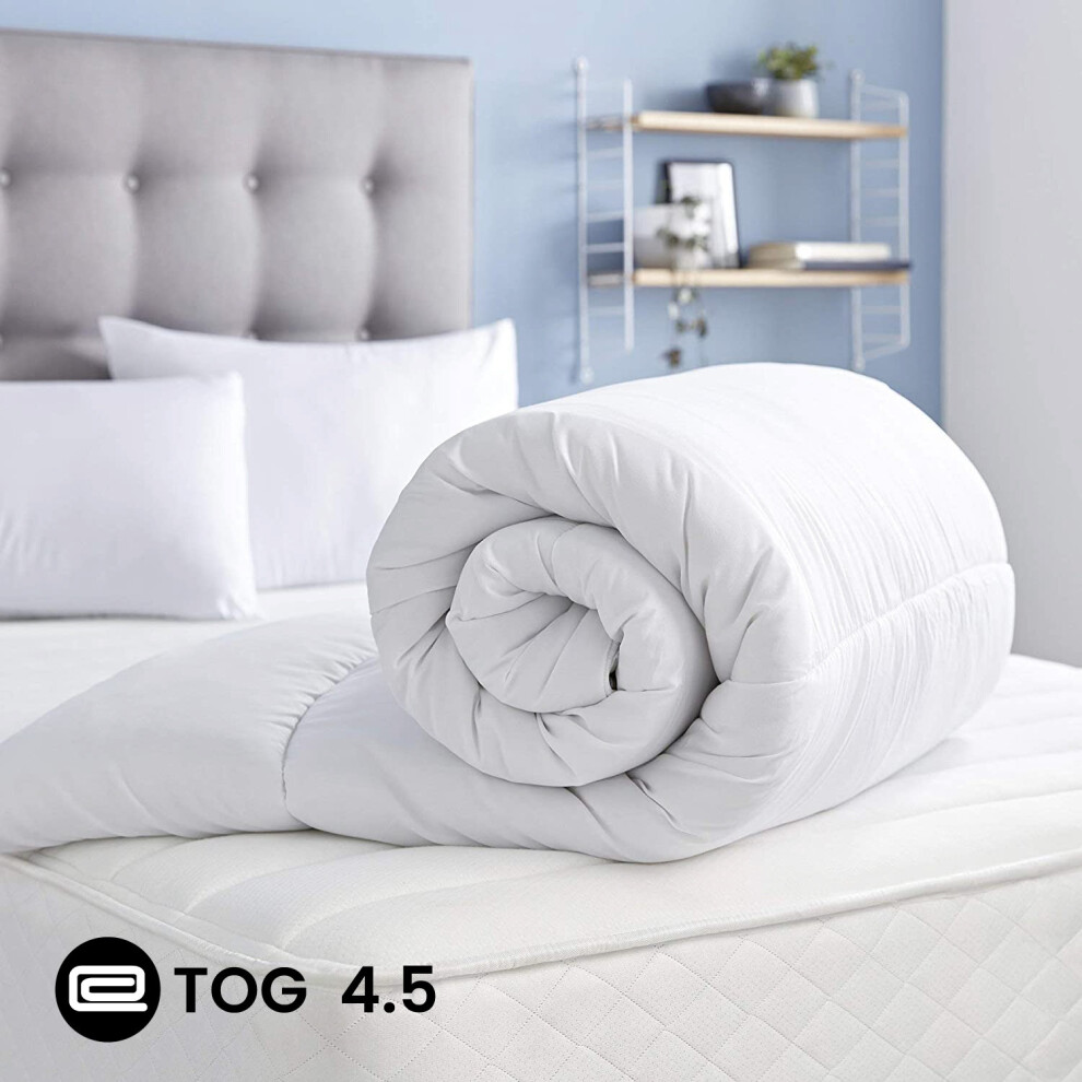 Oxford Homeware (4.5, Double: 200Cm X 200Cm) Hypo Allergenic Duvet Quilts Bedding Duvet Tog 2.5,4.5, 7.5 White